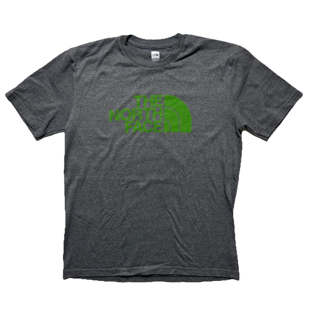The North Face T-Shirt Green Logo Short Sleeve Crew Neck Tee Men Size Small
